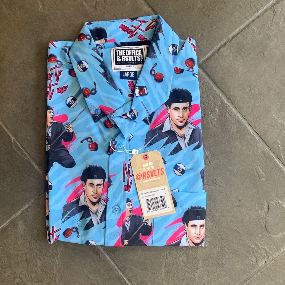 NWT RSVLTS The Office Date Mike Shirt - Large